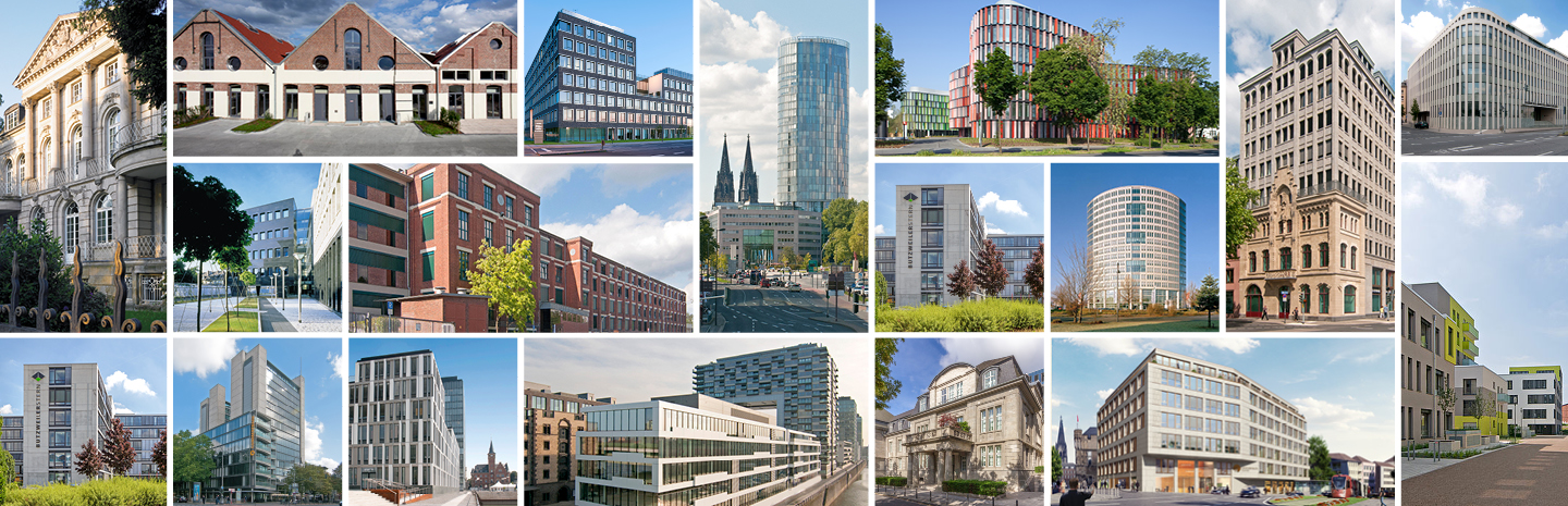 Mosaik von Referenz-Bildern Büro