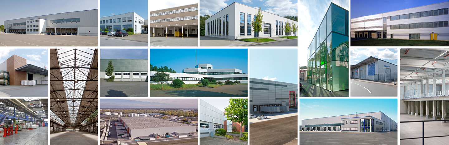 Mosaik von Referenz-Bildern Logistik