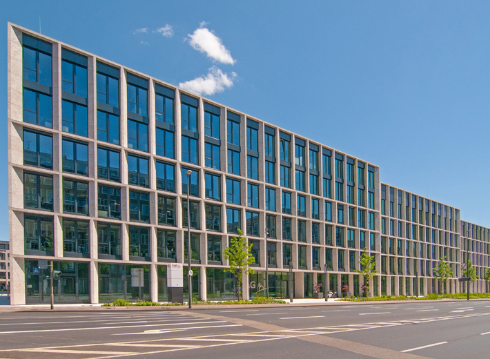 Außenansicht von der GAG Hauptzentrale