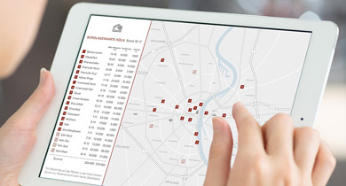 interaktive Bürolagenkarte Köln